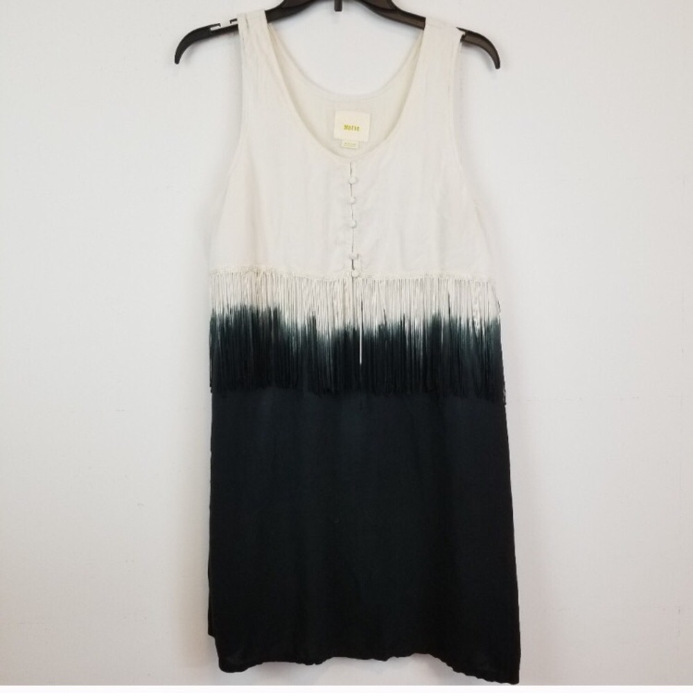 EUC Anthropologie Maeve dip dye fringe dress